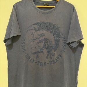Vintage Diesel Men's "Only The Brave" Mohican Head Logo T-Shirt Size L